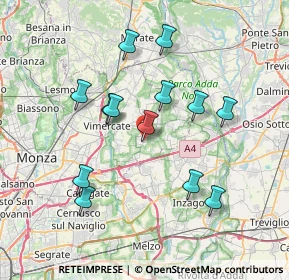 Mappa Via Aldo Moro, 20876 Ornago MB, Italia (6.98)