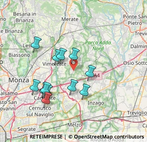 Mappa Via A. Moro, 20876 Ornago MB, Italia (6.64333)