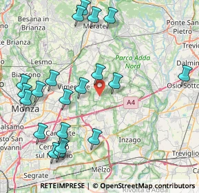 Mappa Via Aldo Moro, 20876 Ornago MB, Italia (9.637)