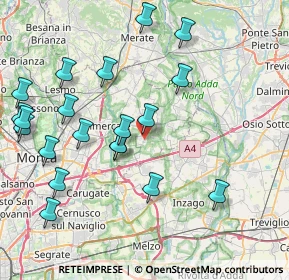 Mappa Via Aldo Moro, 20876 Ornago MB, Italia (9.096)