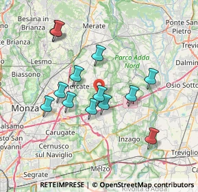 Mappa Via A. Moro, 20876 Ornago MB, Italia (6.58769)