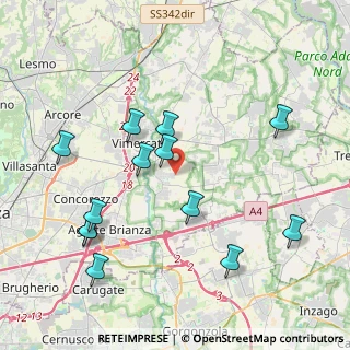 Mappa Via Leonardo da Vinci, 20875 Burago di Molgora MB, Italia (4.32077)