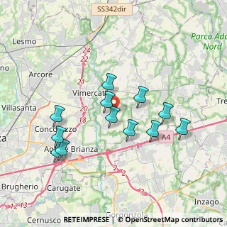 Mappa Via Leonardo da Vinci, 20875 Burago di Molgora MB, Italia (3.44833)