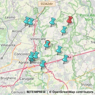 Mappa Via Leonardo da Vinci, 20875 Burago di Molgora MB, Italia (3.81583)