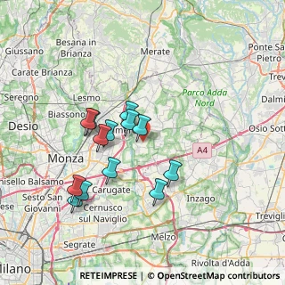 Mappa Via Leonardo da Vinci, 20875 Burago di Molgora MB, Italia (6.53154)
