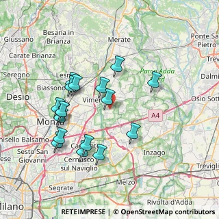 Mappa Via Leonardo da Vinci, 20875 Burago di Molgora MB, Italia (7.26647)