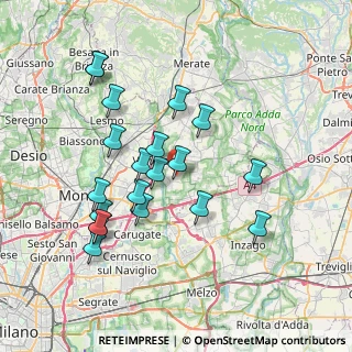 Mappa Via Leonardo da Vinci, 20875 Burago di Molgora MB, Italia (7.228)