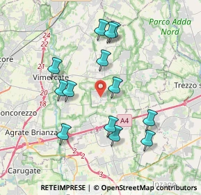 Mappa 20876 Ornago MB, Italia (3.63154)