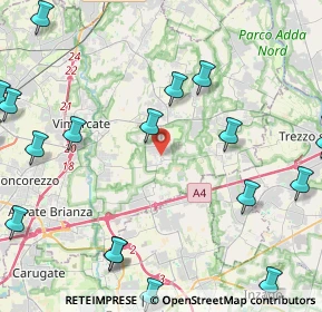 Mappa Via Roma, 20876 Ornago MB, Italia (6.2705)