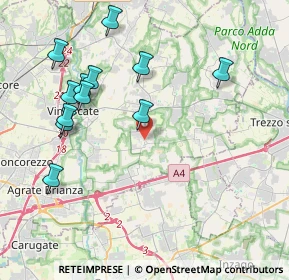 Mappa 20876 Ornago MB, Italia (4.28333)