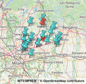 Mappa 20876 Ornago MB, Italia (10.668)