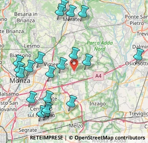 Mappa Via Roma, 20876 Ornago MB, Italia (9.531)