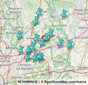 Mappa 20876 Ornago MB, Italia (6.59882)