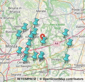 Mappa 20876 Ornago MB, Italia (7.57125)