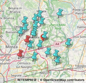 Mappa 20876 Ornago MB, Italia (6.8315)