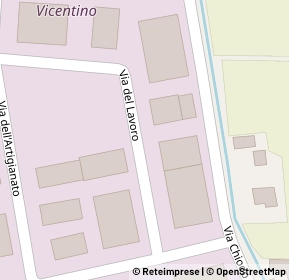 Mappa Viale del lavoro, 36050 Bolzano Vicentino VI, Italia (0.07692)