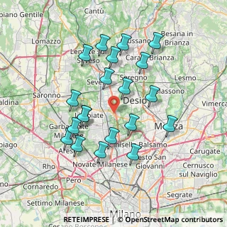 Mappa Via Rovereto, 20814 Varedo MB, Italia (6.9715)