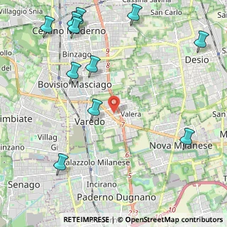 Mappa Via Rovereto, 20814 Varedo MB, Italia (2.88818)