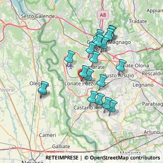 Mappa Via Camillo Benso Conte di Cavour, 21015 Lonate Pozzolo VA, Italia (6.69)