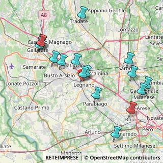 Mappa Via Camillo Benso Conte di Cavour, 20025 Legnano MI, Italia (8.72375)