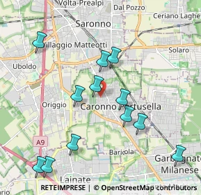 Mappa Via L. Zari, 21042 Caronno Pertusella VA, Italia (2.08667)