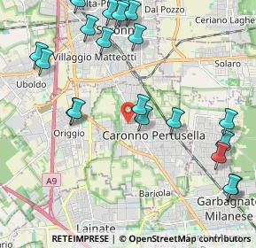 Mappa Via L. Zari, 21042 Caronno Pertusella VA, Italia (2.5375)