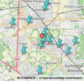 Mappa Via L. Zari, 21042 Caronno Pertusella VA, Italia (1.98)