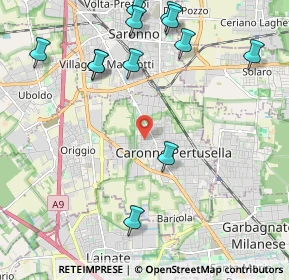 Mappa Via Zari Luigi, 21042 Caronno Pertusella VA, Italia (2.515)