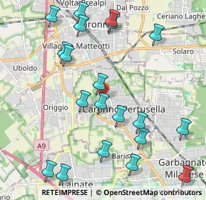 Mappa Via Zari Luigi, 21042 Caronno Pertusella VA, Italia (2.4155)