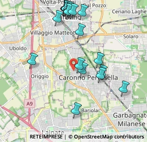 Mappa Via Zari Luigi, 21042 Caronno Pertusella VA, Italia (2.252)
