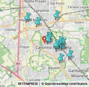 Mappa Via Zari Luigi, 21042 Caronno Pertusella VA, Italia (1.39308)