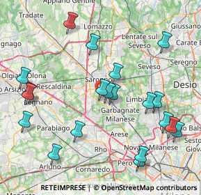 Mappa Via Zari Luigi, 21042 Caronno Pertusella VA, Italia (9.133)