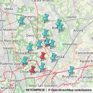 Mappa Via Giuseppe Mazzini, 20851 Monza MB, Italia (3.656)