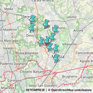 Mappa Via Giuseppe Mazzini, 20851 Monza MB, Italia (2.45273)