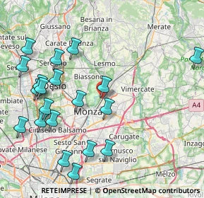 Mappa Via Filippo Turati, 20058 Villasanta MB, Italia (9.629)