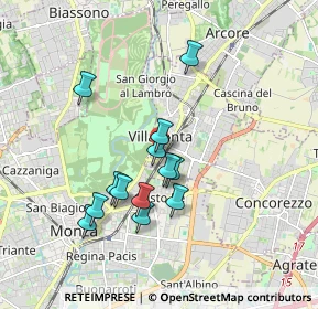 Mappa Via Filippo Turati, 20058 Villasanta MB, Italia (1.55769)