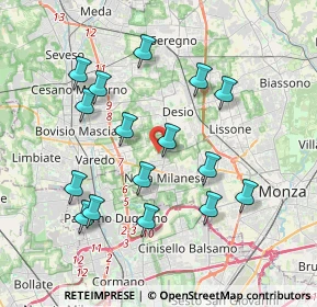 Mappa Via Valsesia, 20834 Nova Milanese MB, Italia (3.77563)