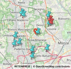 Mappa Via Valsesia, 20834 Nova Milanese MB, Italia (4.15769)