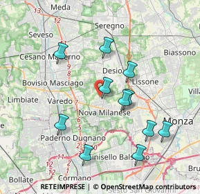 Mappa Via Valsesia, 20834 Nova Milanese MB, Italia (3.69364)