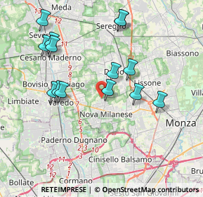 Mappa Via Valsesia, 20834 Nova Milanese MB, Italia (3.89643)