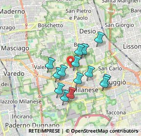 Mappa Via Valsesia, 20834 Nova Milanese MB, Italia (1.37357)