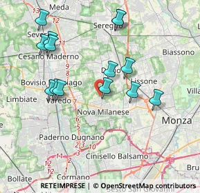 Mappa Via Valgrande, 20834 Nova Milanese MB, Italia (3.90571)