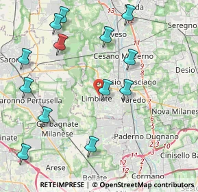 Mappa Via Piave, 20812 Limbiate MB, Italia (4.76923)