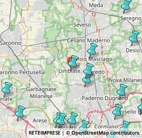 Mappa Via Piave, 20812 Limbiate MB, Italia (6.675)