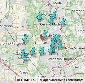Mappa Via Piave, 20812 Limbiate MB, Italia (3.1525)