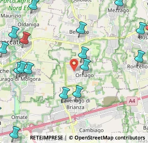 Mappa Via Paolo Borsellino, 20876 Ornago MB, Italia (3.1195)