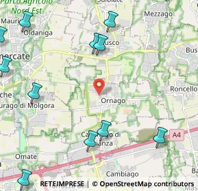 Mappa Via Paolo Borsellino, 20876 Ornago MB, Italia (3.19769)