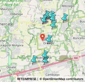 Mappa Via Paolo Borsellino, 20876 Ornago MB, Italia (1.77667)
