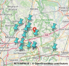 Mappa Via Paolo Borsellino, 20876 Ornago MB, Italia (7.30067)