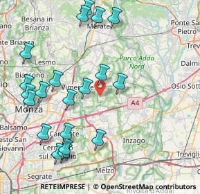 Mappa Via Paolo Borsellino, 20876 Ornago MB, Italia (9.3725)